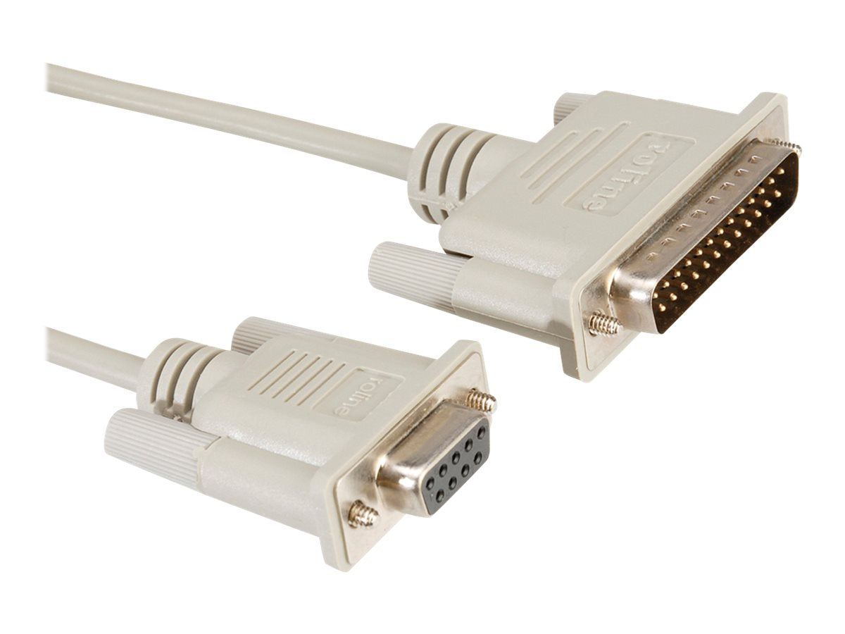 ROLINE Modemkabel 9pol. BU - 25pol. ST 6m Vorderansicht