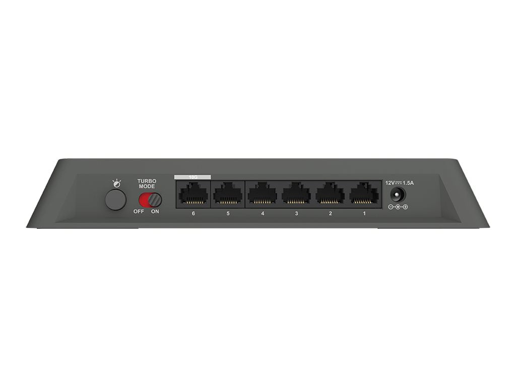 D-LINK DMS-106XT 6-Port Multi-Gigabit Switch Rückansicht