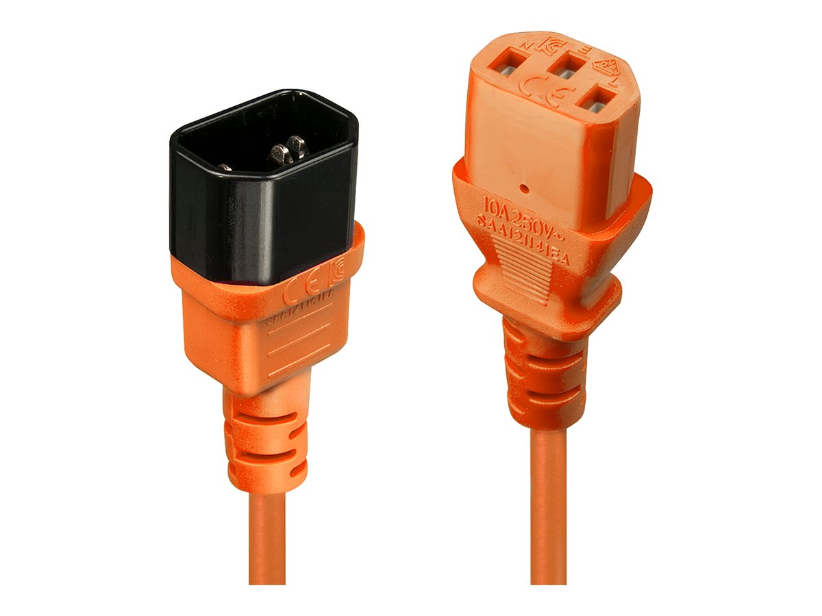 LINDY 1m IEC Verlängerung orange Verpackung
