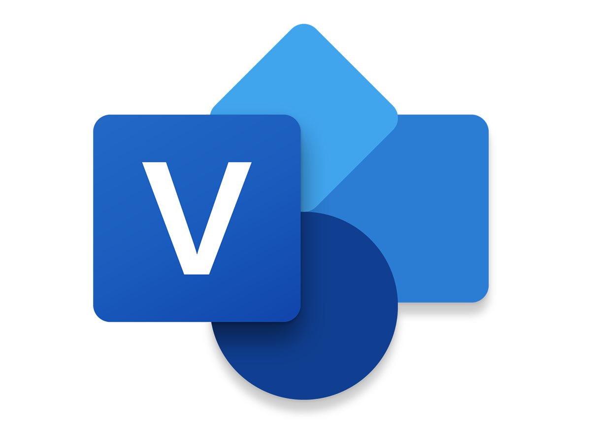 Vorderansicht von Microsoft Visio Standard 2021