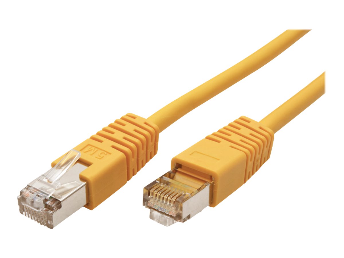 ROLINE Patchkabel Kat.5e Class D S/FTP gelb 1m - Vorderansicht