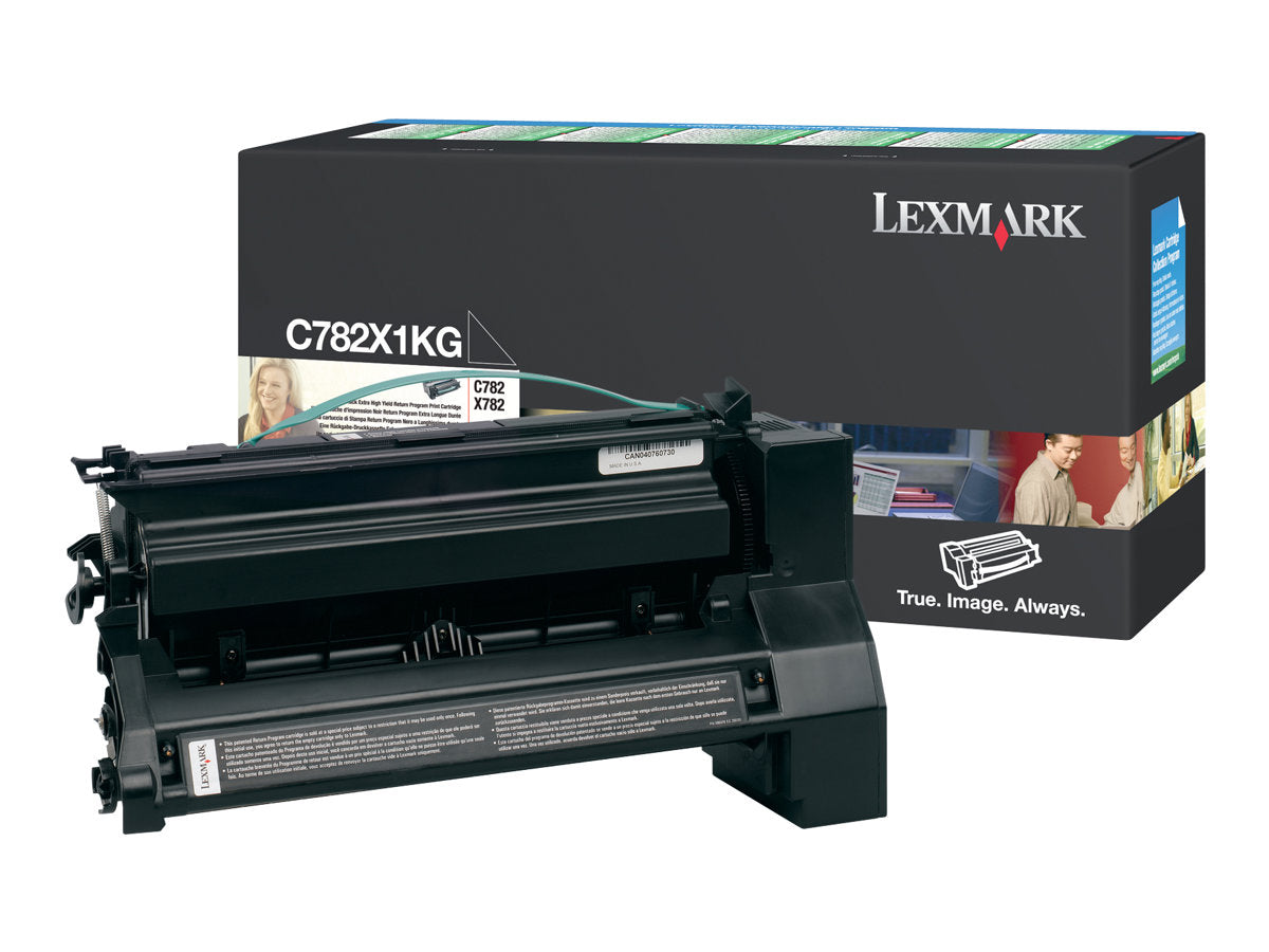 LEXMARK C782, X782e Toner schwarz hohe Kapazität Vorderansicht
