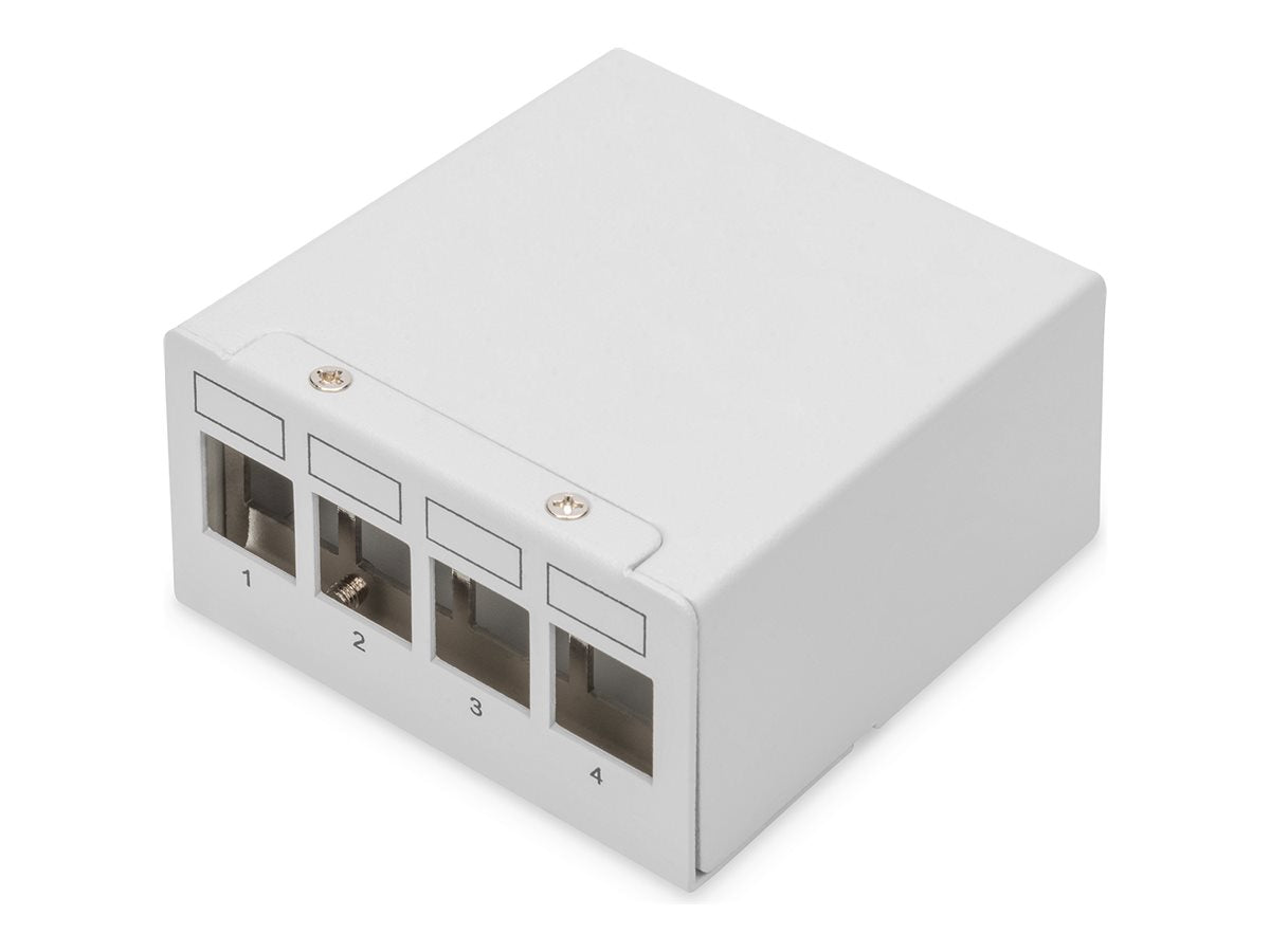 DIGITUS Modular Desktop Patch Panel geschirmt 4-Port Vorderansicht