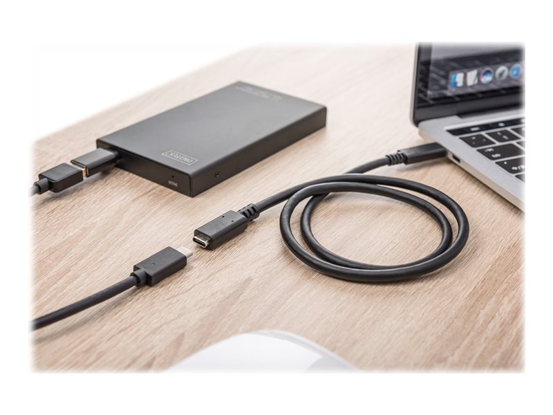 DIGITUS USB Type-C Verlängerungskabel Typ C St/Bu 0 7m Verpackung