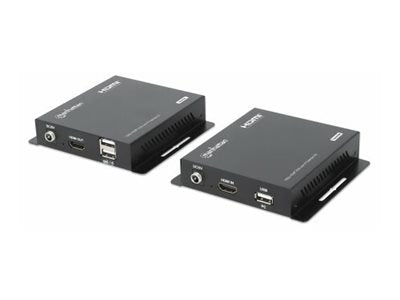 Installation des MANHATTAN 1080p60Hz HDMI KVM over IP Extender Sets in einem Büro