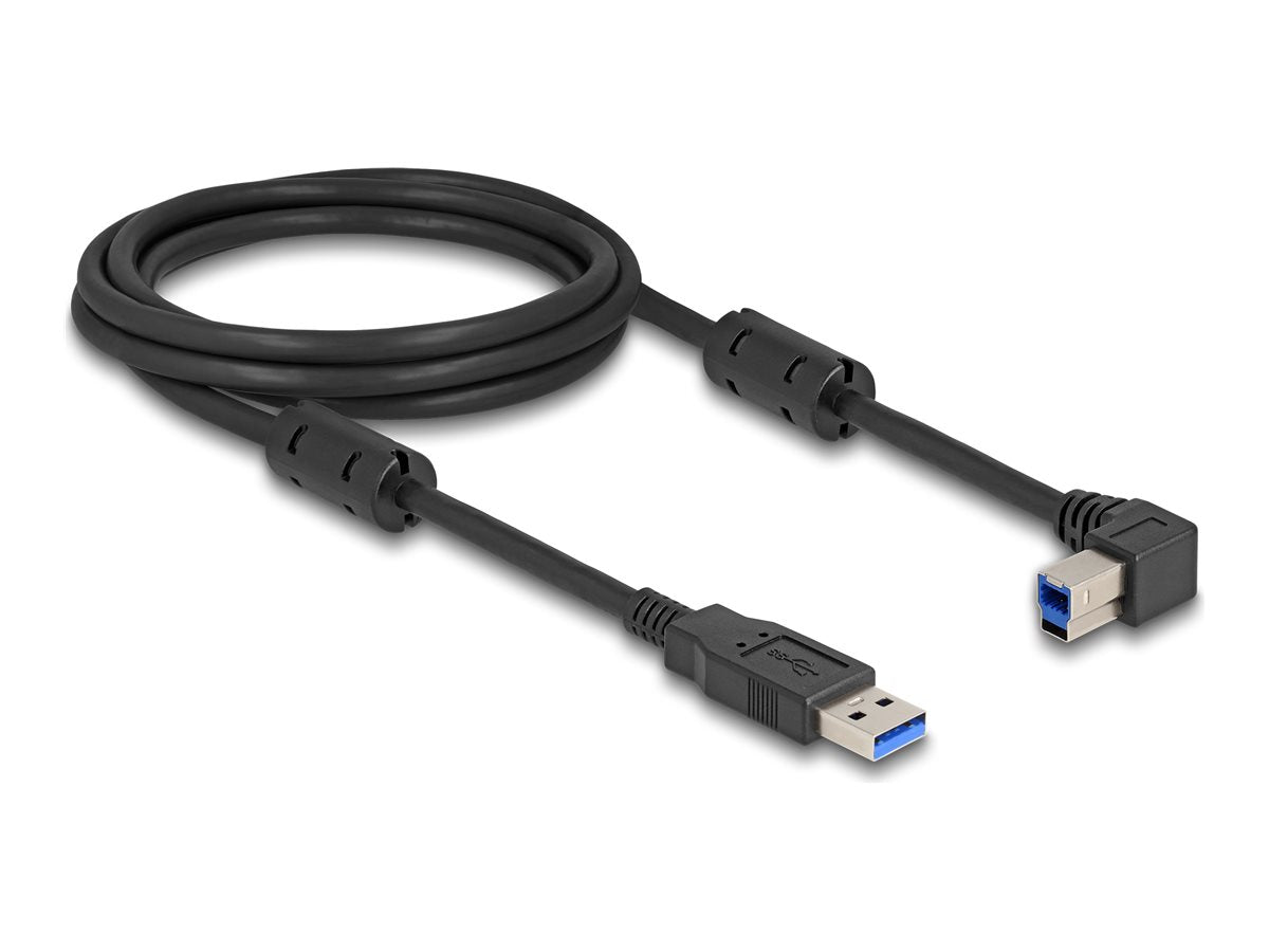 DELOCK USB 5 Gbps Kabel Typ-A Stecker zu Typ-B Stecker 90 links gewinkelt 2m - Vorderansicht