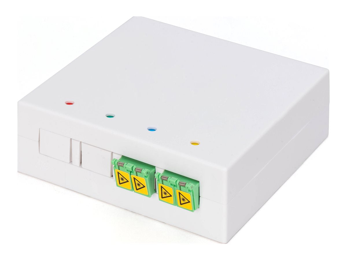 DIGITUS FTTH Outlet mit 2x LC (APC) DX adapter - Vorderansicht