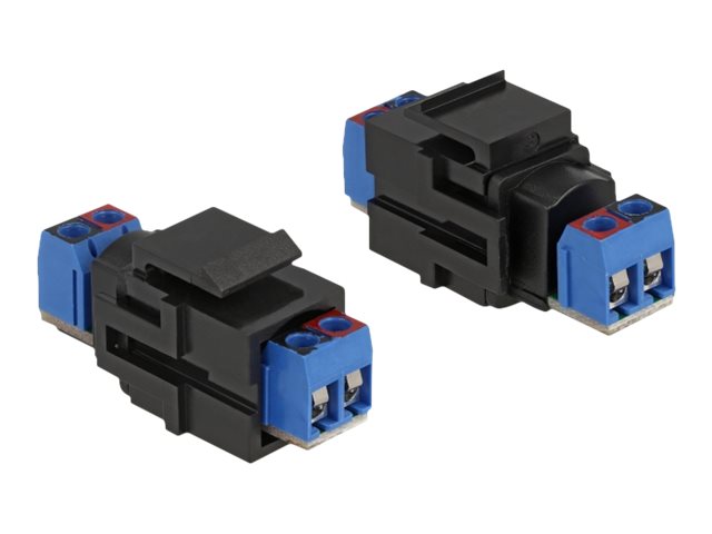 DELOCK Keystone Modul 2 Pin Terminalblock Vorderansicht