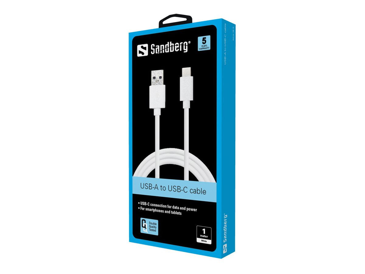 SANDBERG USB-C 3.1 - USB-A 3.0 1M Kabel Detailansicht