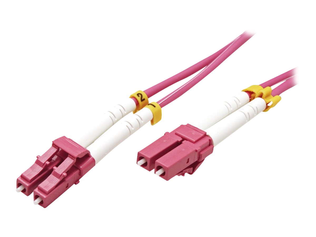 VALUE LWL-Kabel 50/125um OM4 LC/LC violett 7m - Vorderansicht