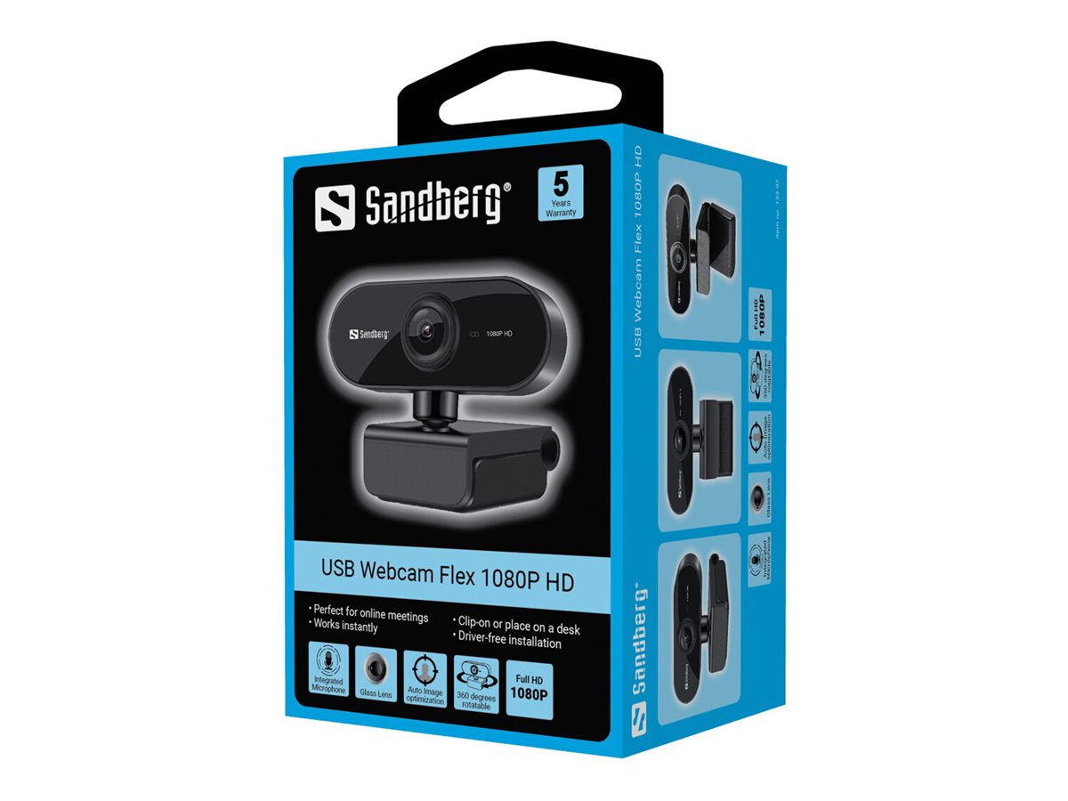SANDBERG USB Webcam Flex 1080P HD Detailansicht