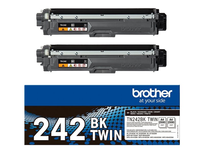 BROTHER TN242BK TWIN TONER FOR ECL - Detailansicht der Tonerkartuschen