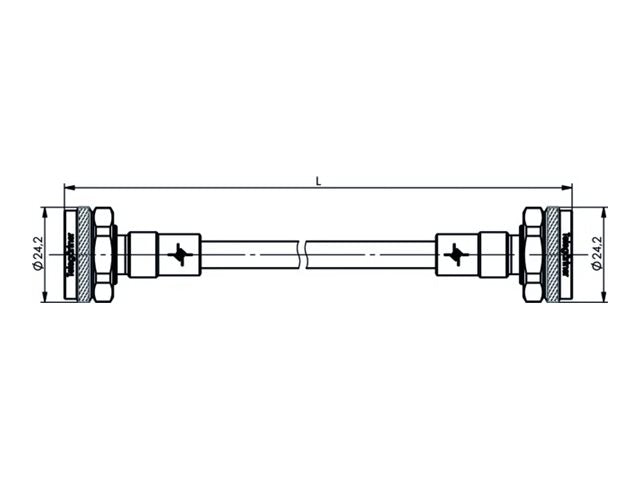 PUC TELEGÄRTNER 4.3-10 Jumper Kabel 1/4z IP67 L 5.0 m - Vorderansicht