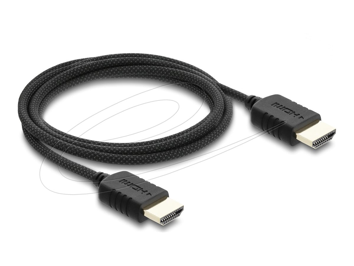 DELOCK Koaxiales High Speed HDMI Kabel 8K 60 Hz 48 Gbps mit Geflechtmantel 2m