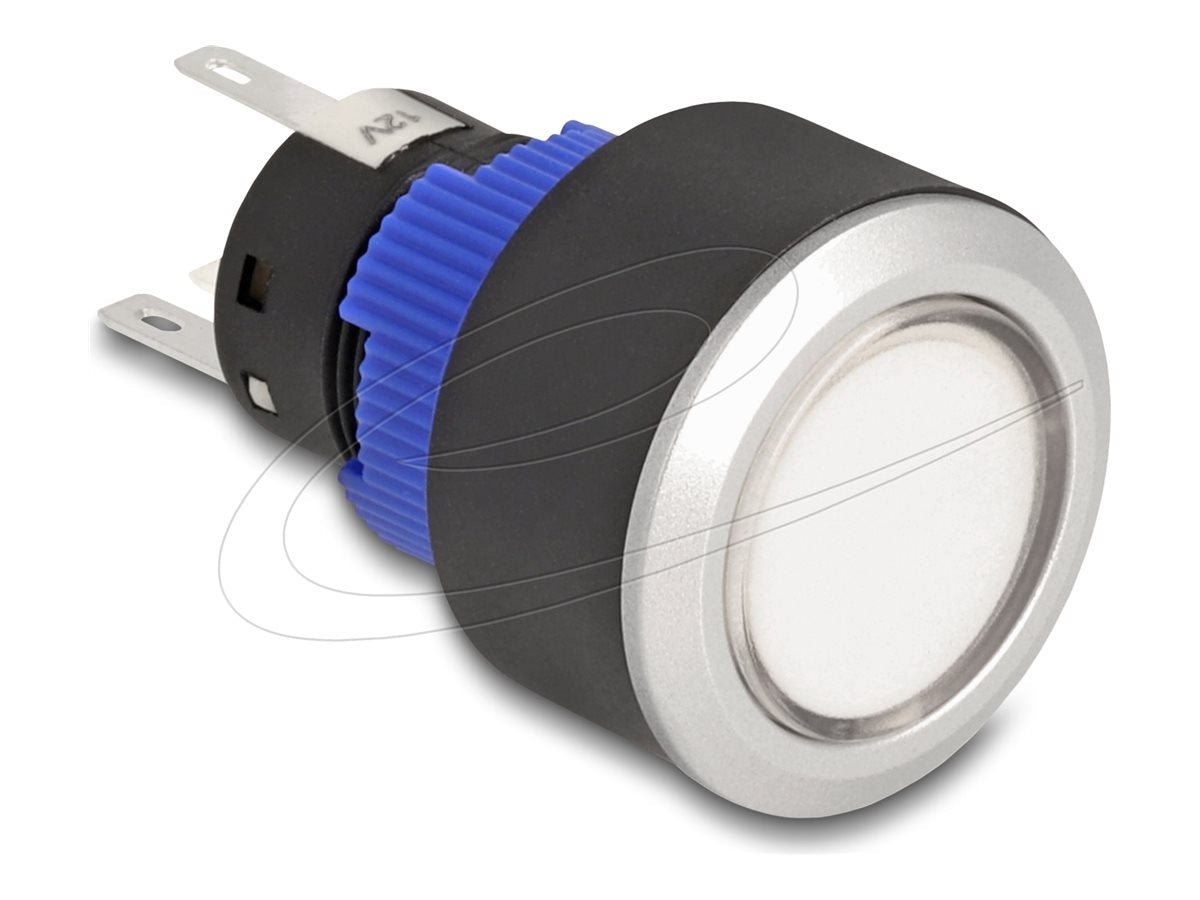 DELOCK Drucktaster vorstehend 22mm 5 x Lötanschluss - Vorderansicht