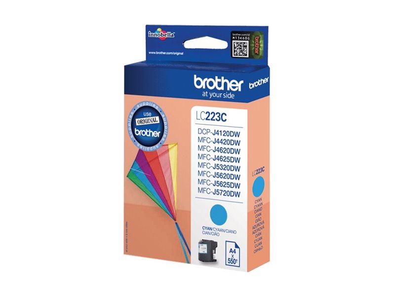 BROTHER LC-223 Tinte cyan Seitenansicht