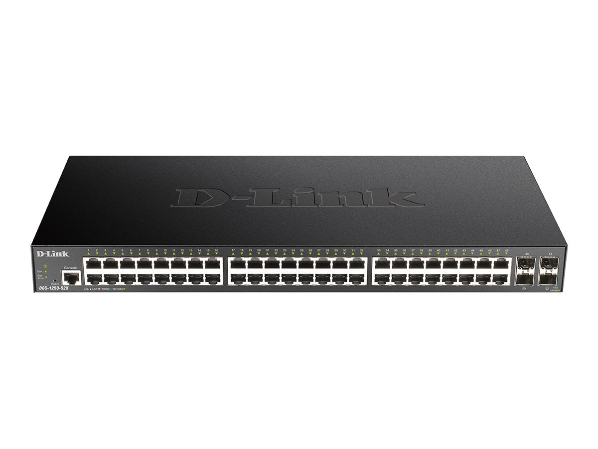 D-LINK DGS-1250-52X/E 52-Port Smart Managed Gigabit Switch Vorderansicht