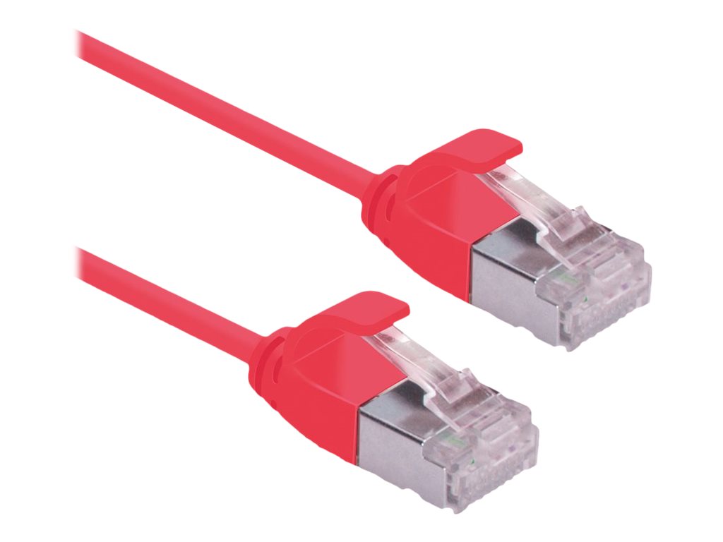 ROLINE U/FTP DataCenter Patchkabel Kat 6A Class EA LSOH slim rot 1m - Detailansicht