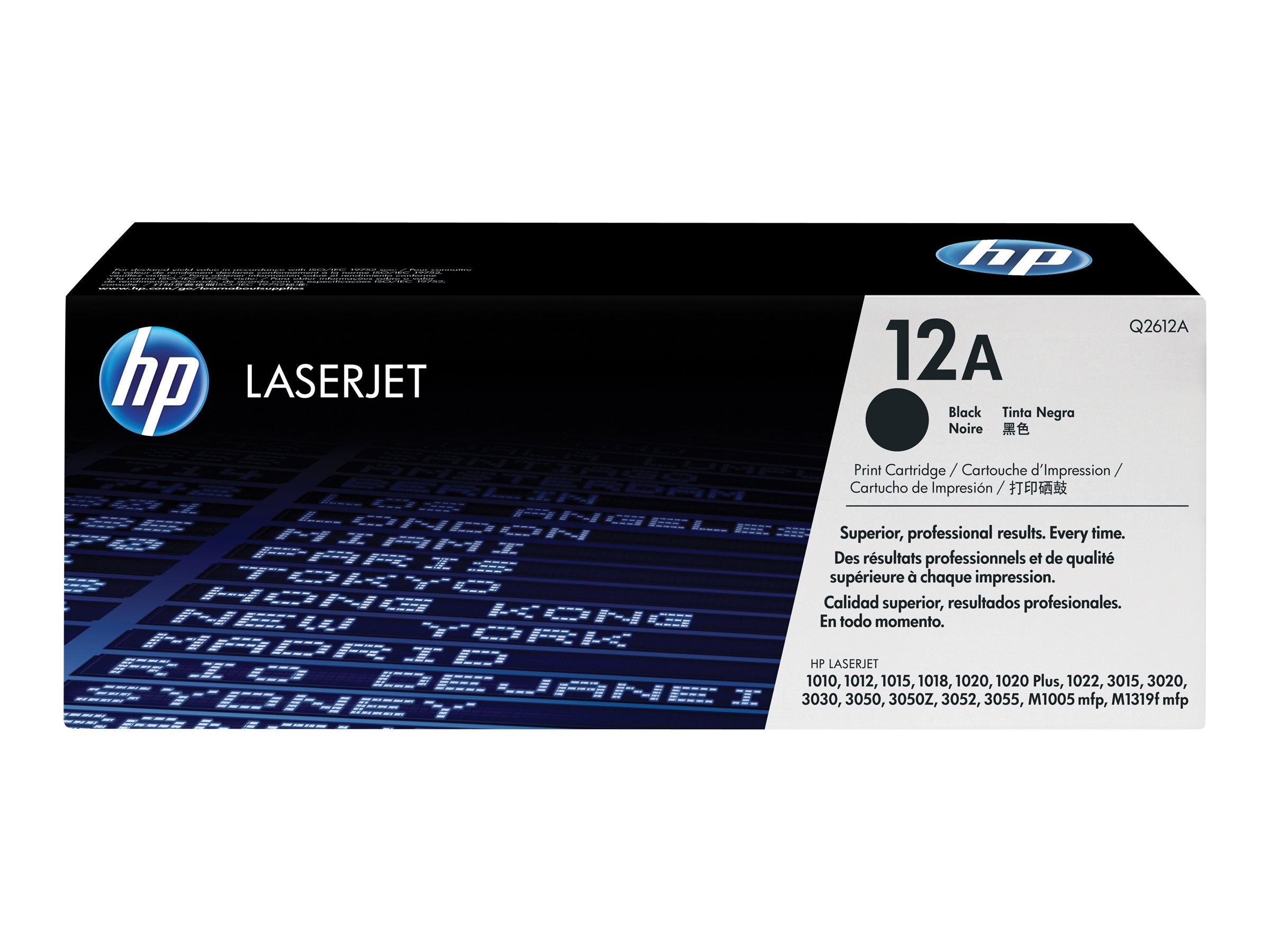 HP 12A Tonerpatrone Q2612A schwarz - Vorderansicht