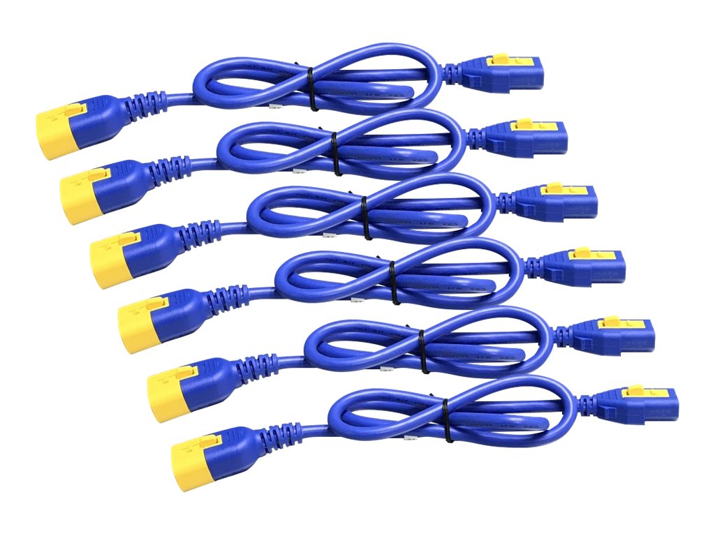 APC Power Cord Kit 6 EA Locking C13 to C14 1.2m Blue - Detailansicht