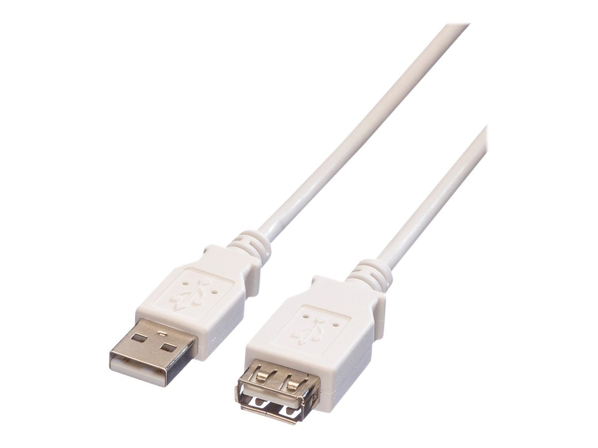 VALUE USB 2.0 Kabel Typ A-A ST/BU weiss 0,8m - Vorderansicht