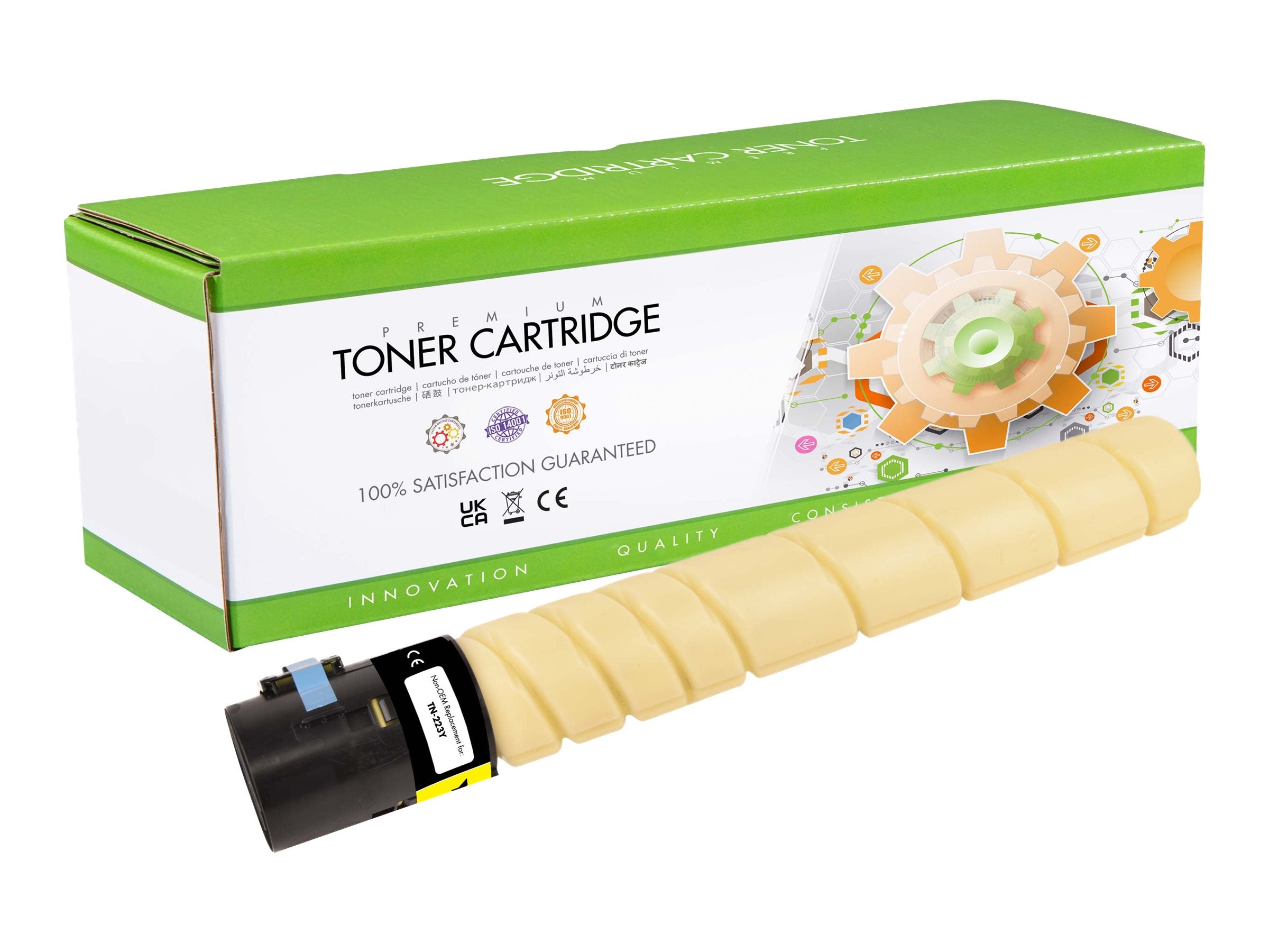 STATIC Tonerpatrone kompatibel mit Konica Minolta TN-223Y gelb - Vorderansicht