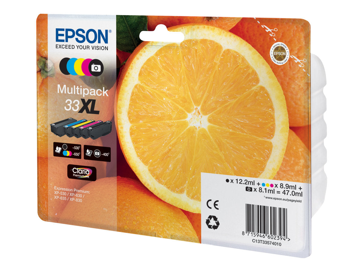 EPSON 4LB 33XL Multipack non-tagged - Claria Premium Ink Orange Verpackung