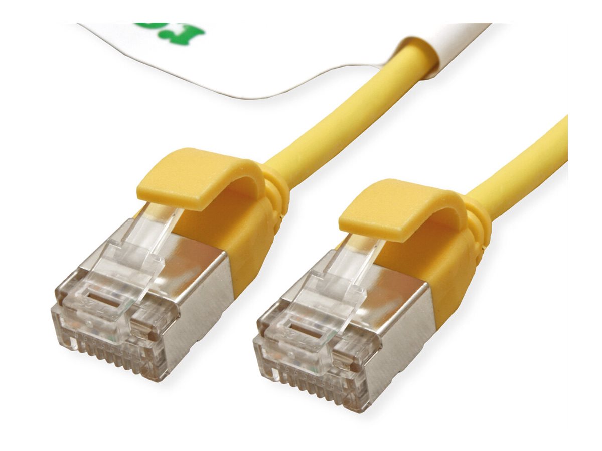 ROLINE GREEN U/FTP Patchkabel Kat.6A Class EA LSOH slim gelb 5m - Verpackung