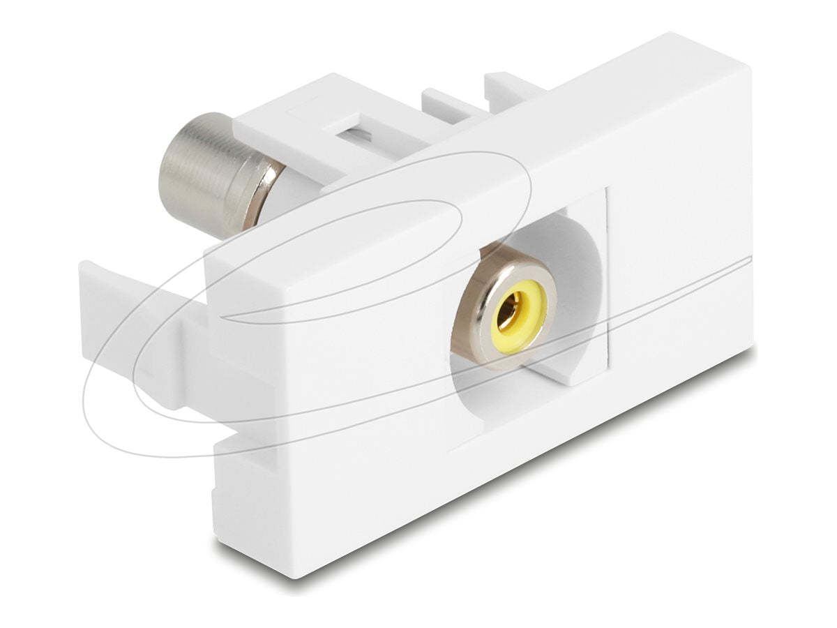 DELOCK Easy 45modul Cinch Buchse zu Cinch Buchse - Vorderansicht