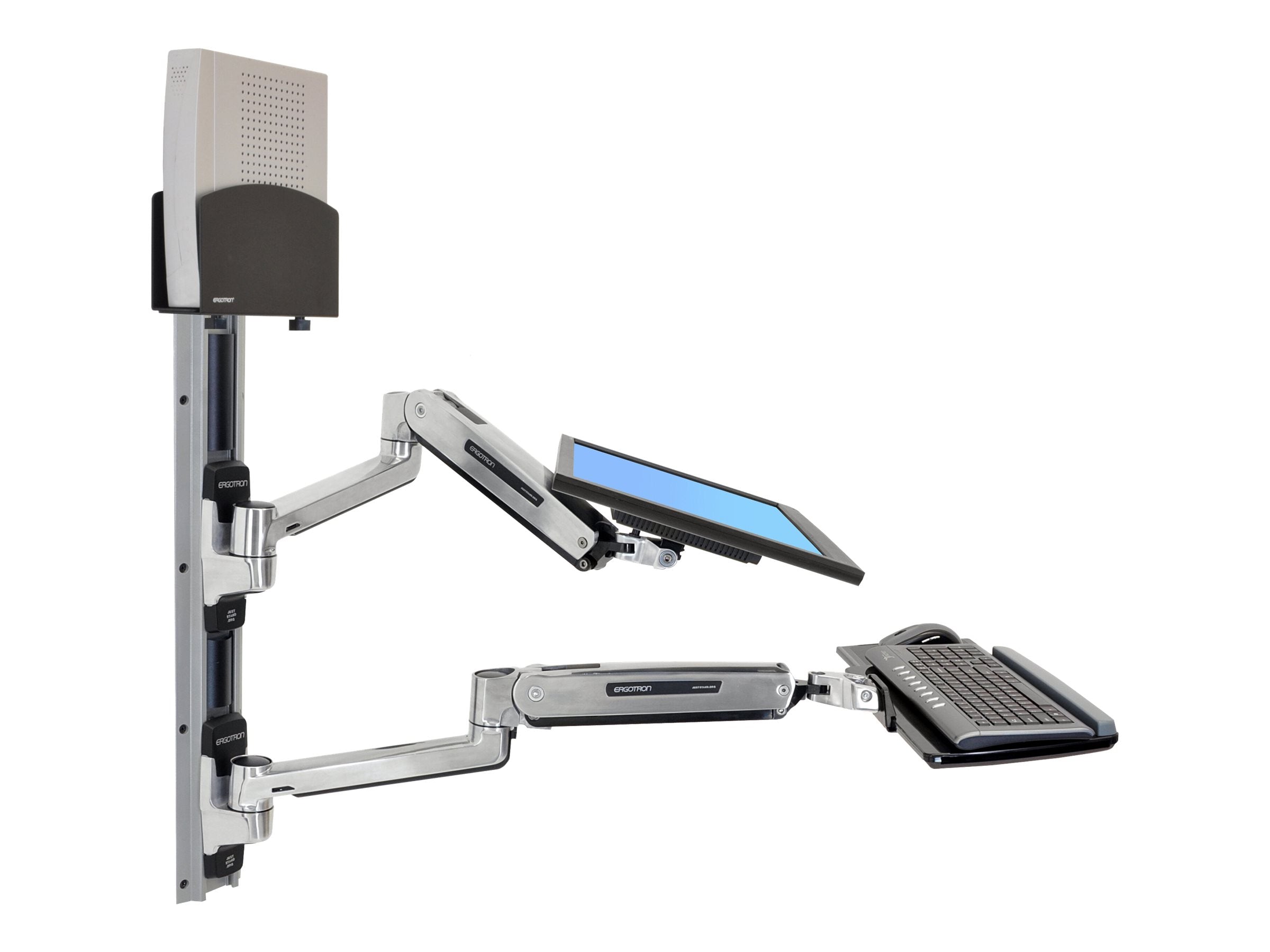 ERGOTRON LX Steh-Sitz-Wandmontagesystem fuer ein LCD eine Tastatur und eine CPU LCD bis 106cm 42Zoll 3