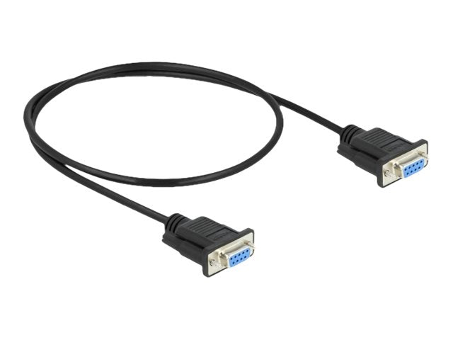 DELOCK Seriell Kabel RS-232 D-Sub 9 Buchse zu Buchse Nullmodem - Vorderansicht