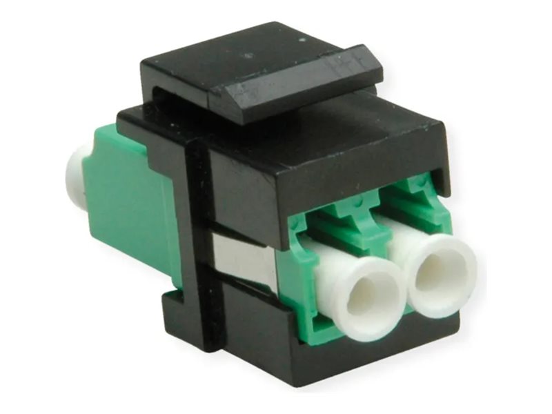 ROLINE Keystone LWL-Adapter LC/LC Duplex Single Mode OS2 APC - Vorderansicht