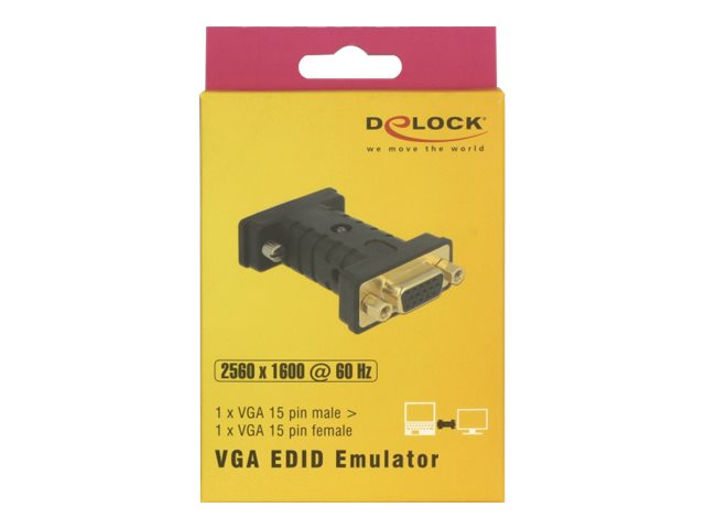 DELOCK Adapter VGA Stecker > VGA Buchse EDID Emulator - Vorderansicht