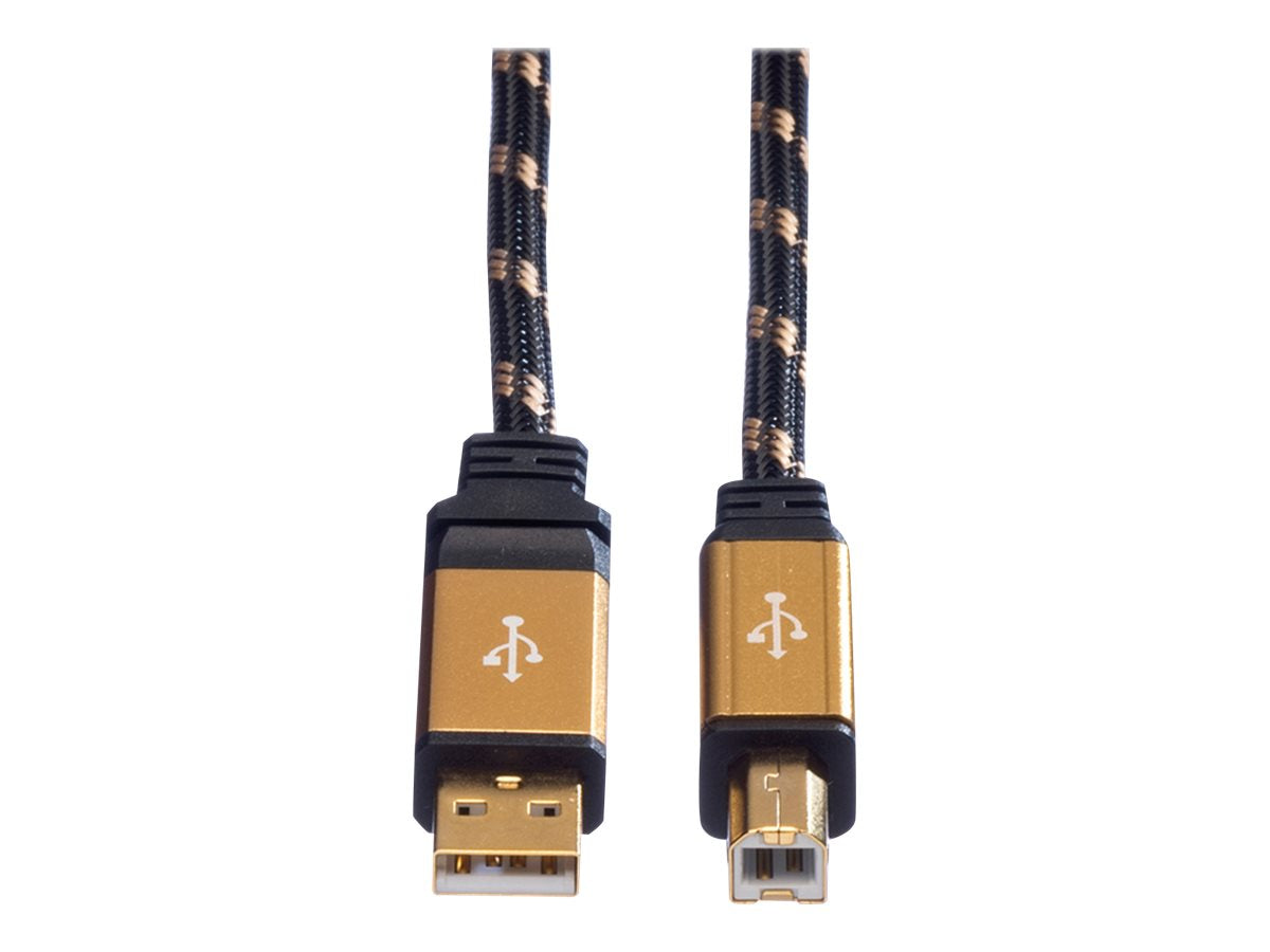 ROLINE GOLD USB 2.0 Kabel Typ A-B 4,5m Vorderansicht
