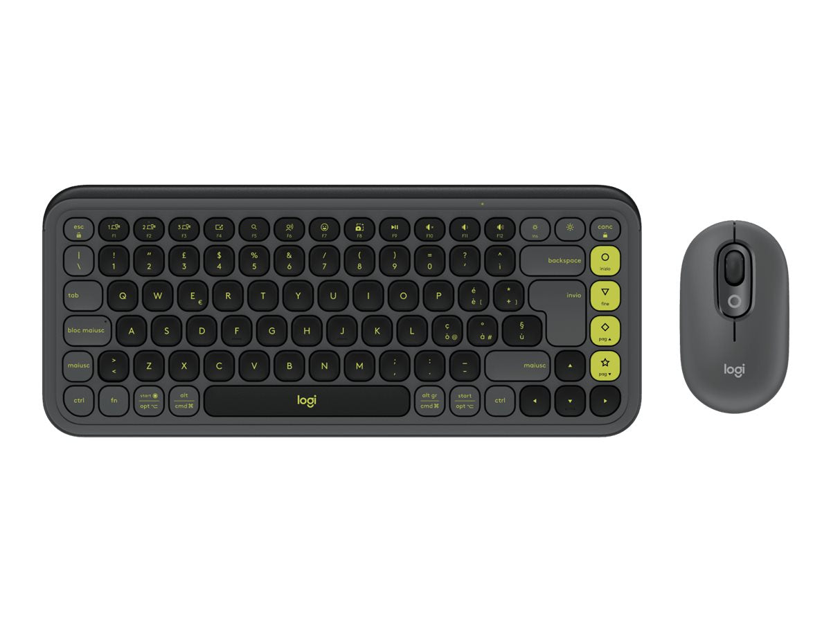 LOGITECH POP ICON Wireless Keyboard and Mouse Combo Graphite - Vorderansicht