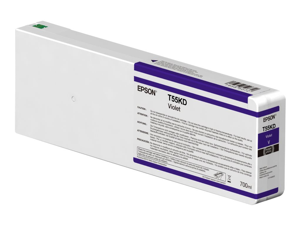 EPSON 5LB Singlepack Violet T55KD00 UltraChrome HDX/HD Tintenpatrone Vorderansicht
