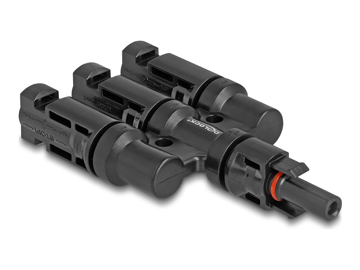 DELOCK DL4 Solar Konnektor 1 x Buchse zu 3 x Stecker - Vorderansicht