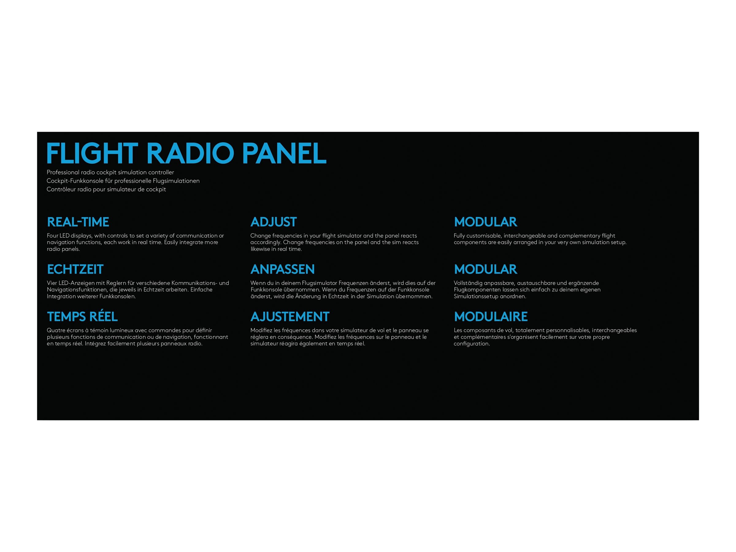 LOGITECH Flight Radio Panel Vorderansicht
