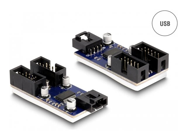 DELOCK USB 2.0 Pfostenstecker Hub 2 Port - Vorderansicht