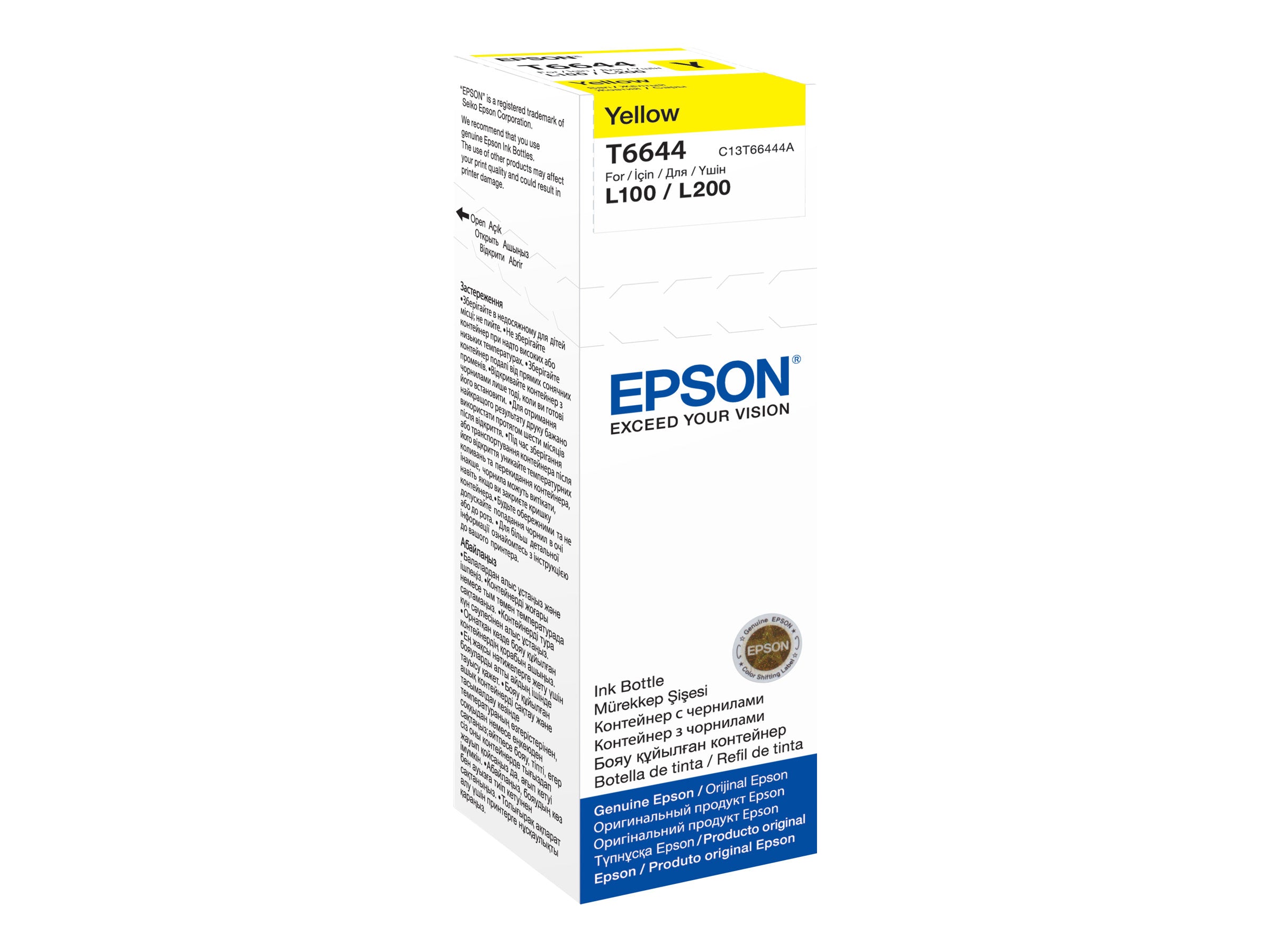 EPSON T6644 Nachfülltinte Gelb 70ml Verpackung