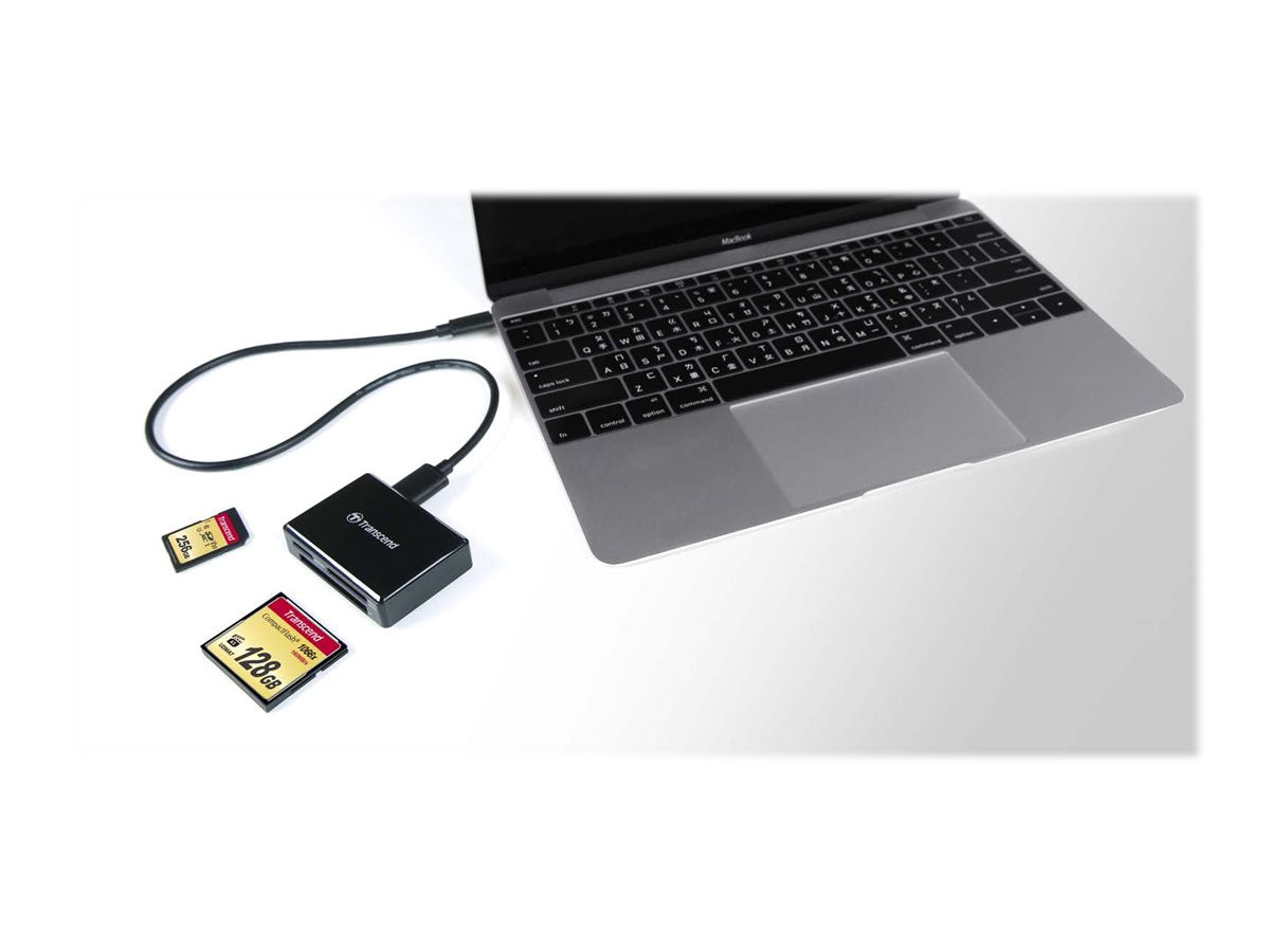 TRANSCEND All-in-1 Multi Memory Card Reader USB 3.1 Gen 1 Type C - Vorderansicht