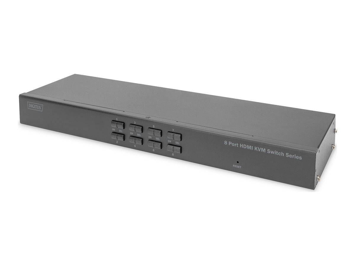 DIGITUS 48,26cm 19Zoll Rackmount 8 Port HDMI KVM Switch Vorderansicht