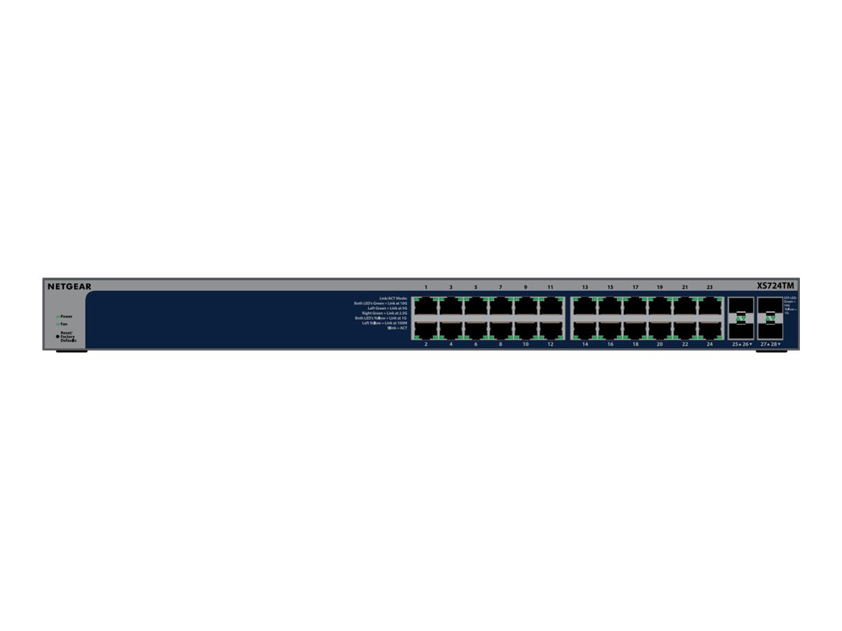 NETGEAR 24P 10G/MG Smart Switch XS724TM - Vorderansicht