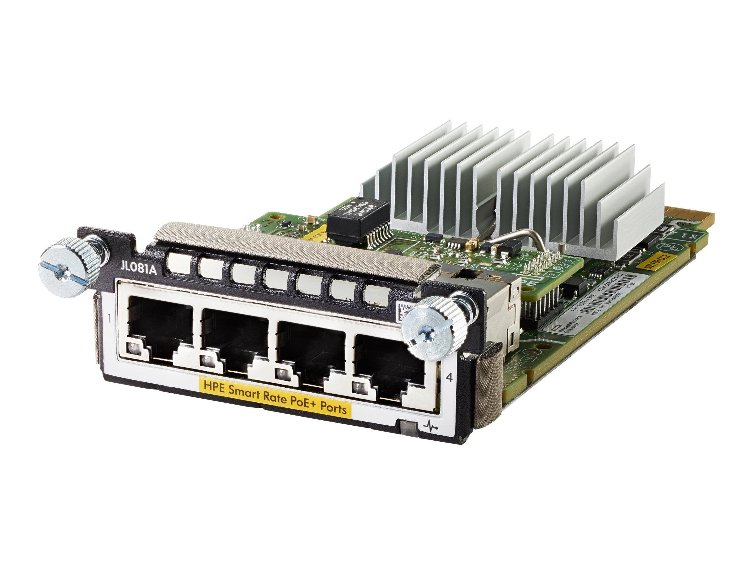 ARUBA HPE Aruba 3810M/2930M 4 Smrt Rte PoE+ Module Vorderansicht