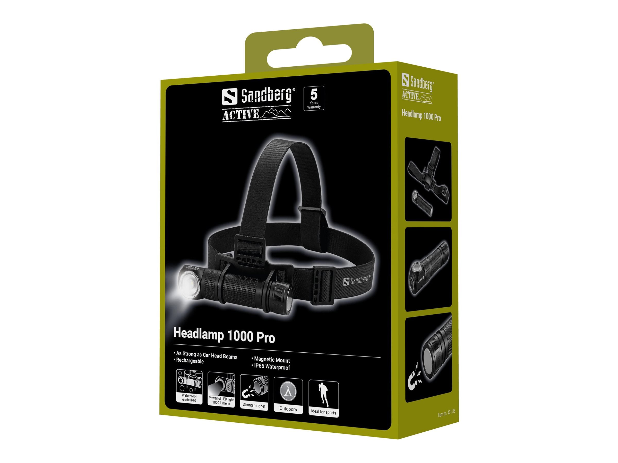 SANDBERG Headlamp 1000 Pro Vorderansicht