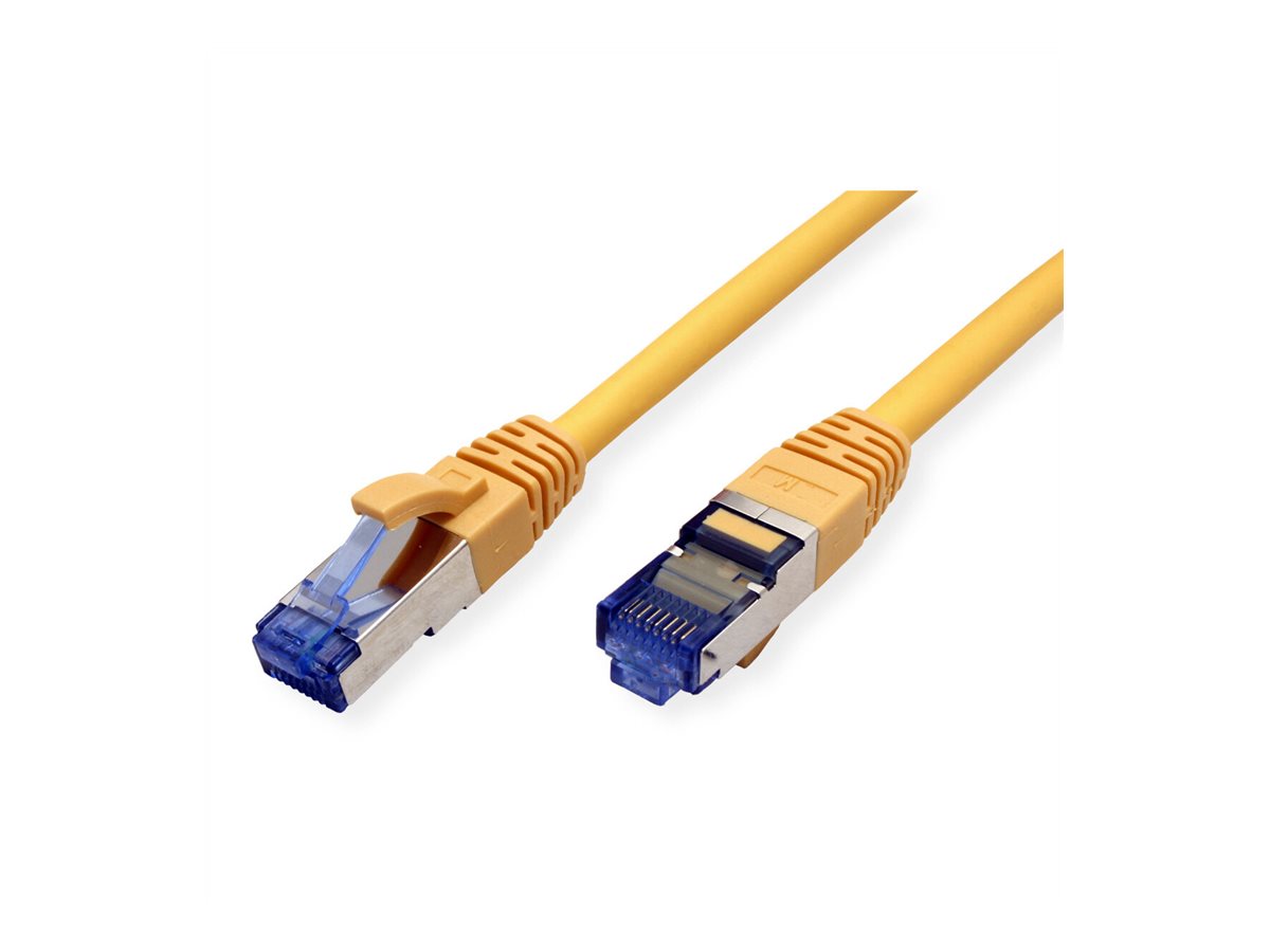 VALUE Patchkabel Kat.6A Class EA S/FTP PiMF LSOH gelb 0,15m - Vorderansicht