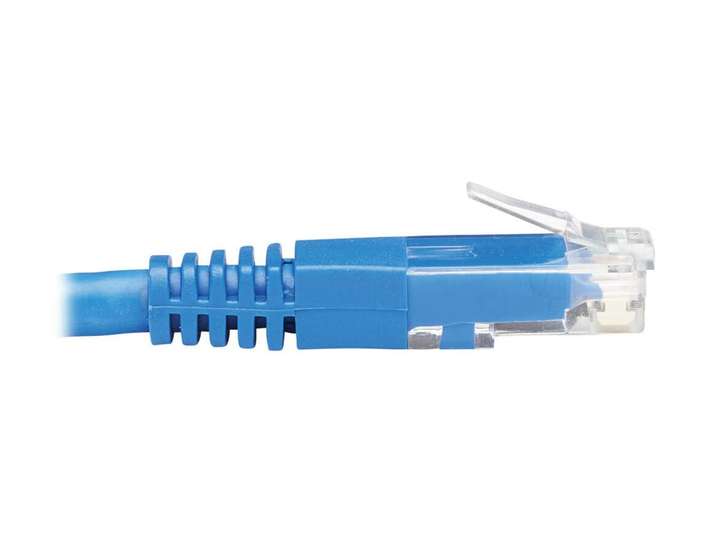 EATON TRIPPLITE Down-Angle Cat6 Gigabit Molded UTP Ethernet Cable RJ45 Right-Angle Down M to RJ45m Blue 15 ft. 4
