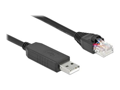 DELOCK Serielles Anschlusskabel USB 2.0 Typ-A zu RS-232 RJ45 25cm Detailaufnahme