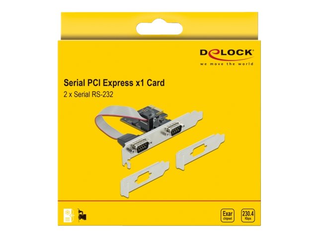 DELOCK PCI Express Karte zu 2xSeriell RS-232 Detailansicht