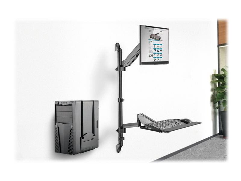 DIGITUS Flexibler Steh/Sitz Arbeitsplatz Vorderansicht